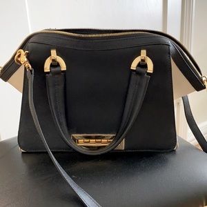 Zac Posen Black White Eartha Satchel